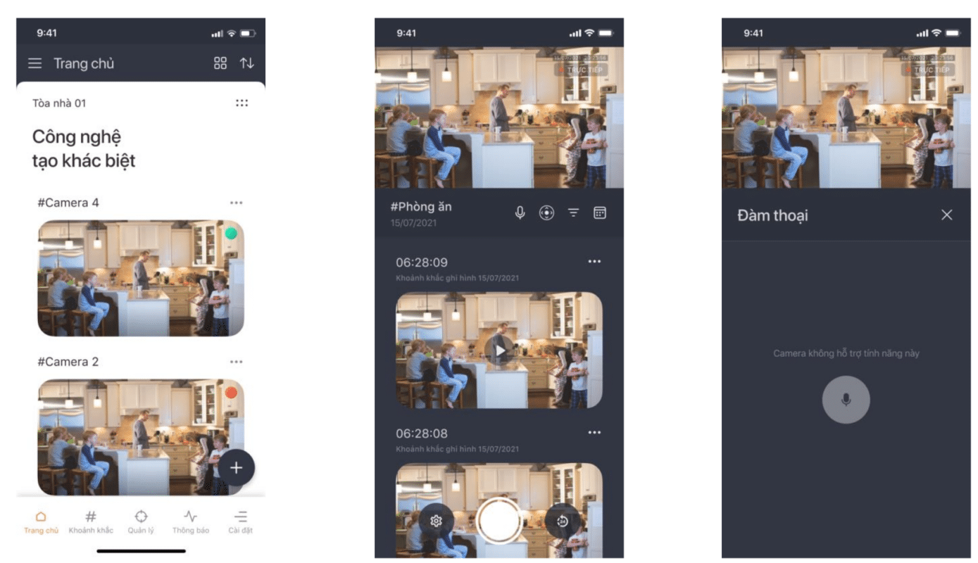 tính năng đàm thoại của fpt camera iq3