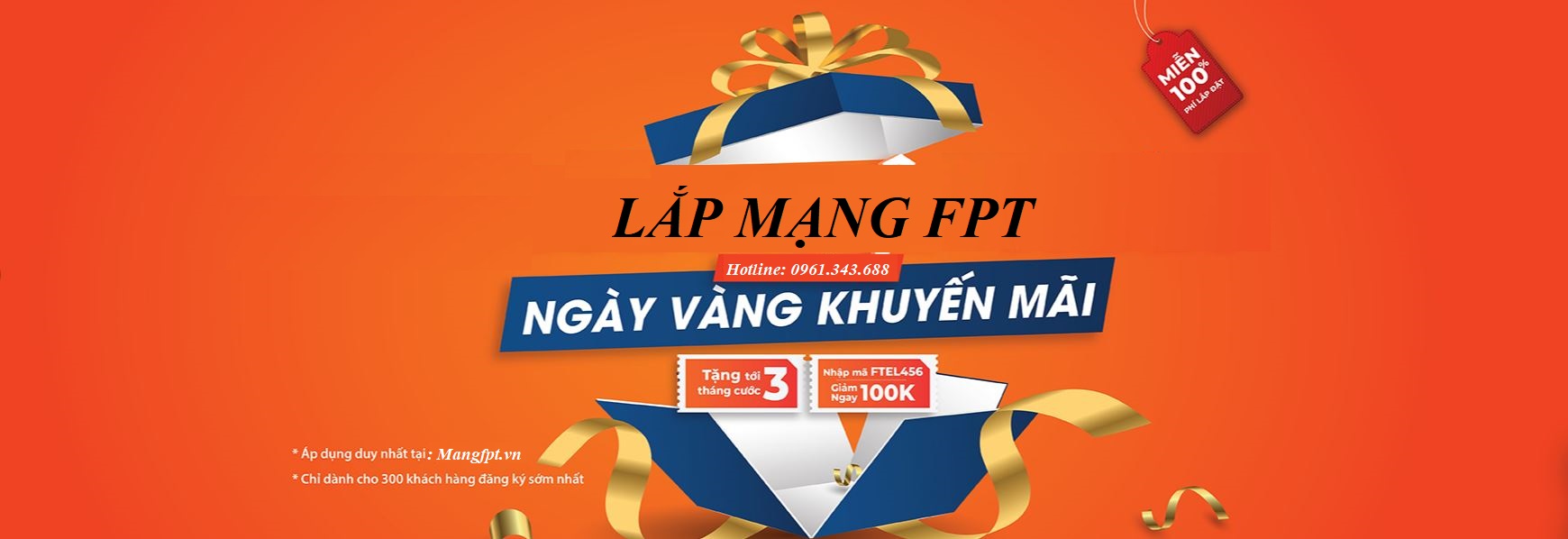 Đăng ký lắp mạng FPT Internet WiFi khuyến mãi 3/2026 – Free 100%
